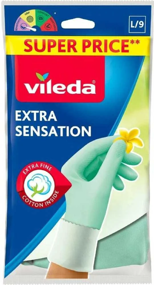 Pirštinės Vileda Extra Sensation M/8 dydis