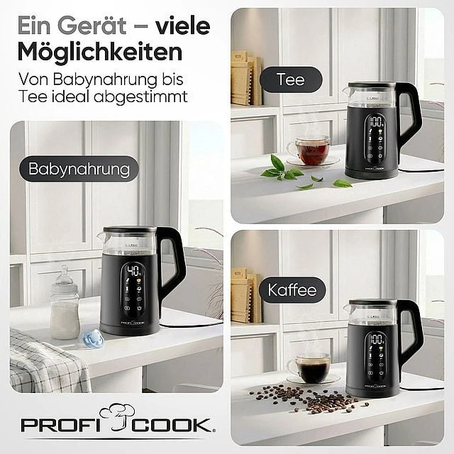 Profi Cook Elektrinis virdulys 1,7L PC-WK 1328 juoda PROFICOOK