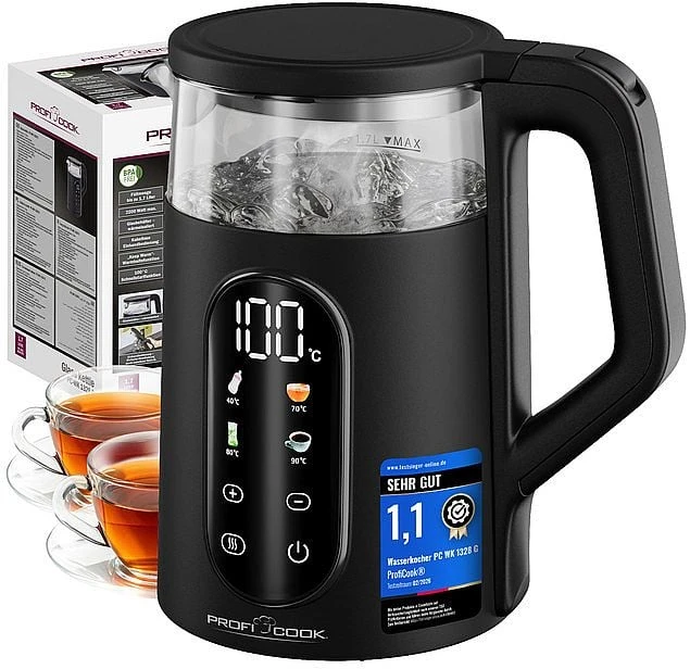 Profi Cook Elektrinis virdulys 1,7L PC-WK 1328 juoda PROFICOOK