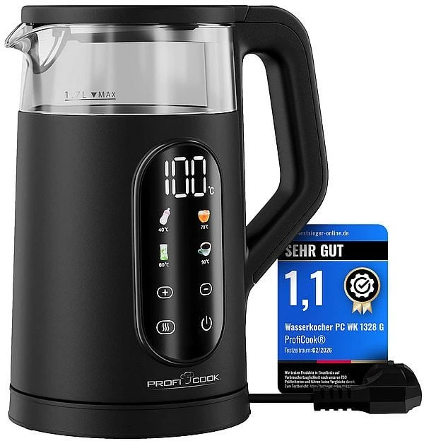 Profi Cook Elektrinis virdulys 1,7L PC-WK 1328 juoda PROFICOOK
