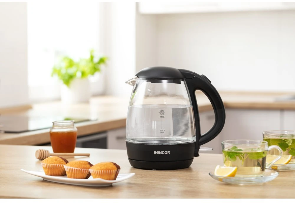 Sencor elektrinis virdulys, stiklinis 1,2l SWK2300BK