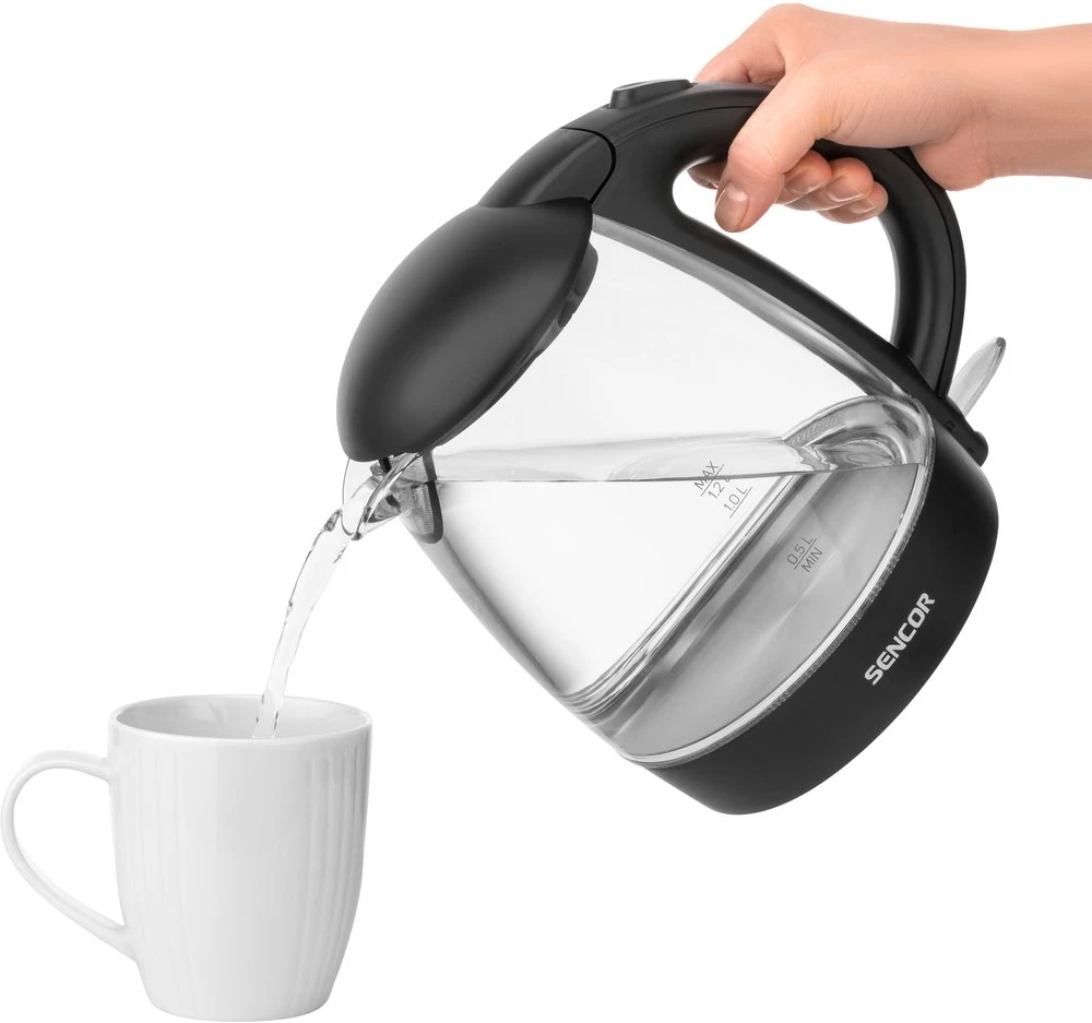 Sencor elektrinis virdulys, stiklinis 1,2l SWK2300BK