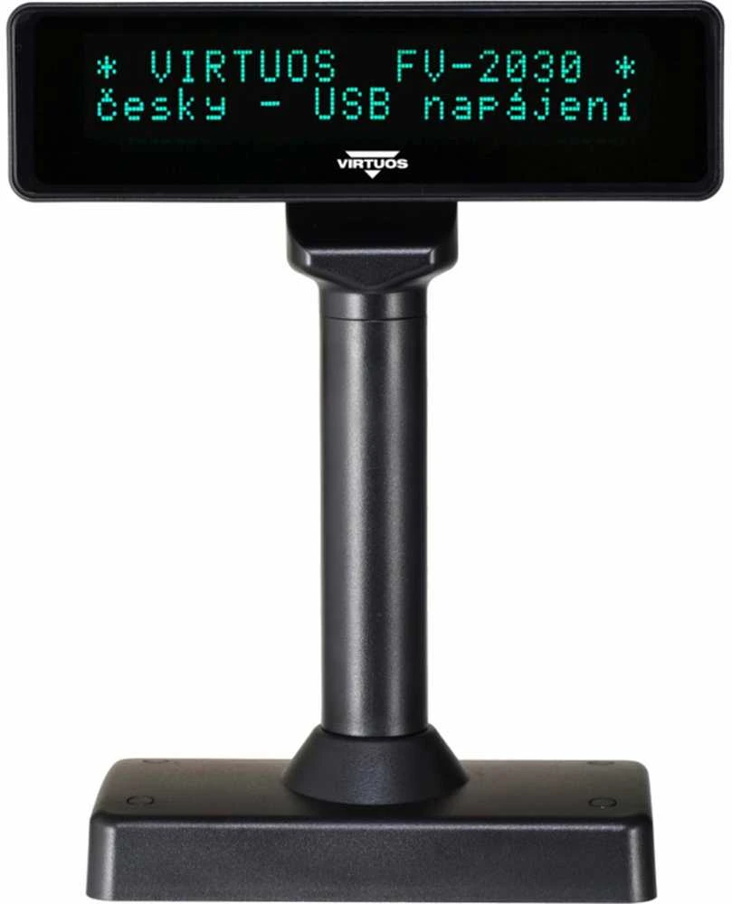 Virtuos VFD kliento ekranas FV-2030B 2x20 9mm USB juodas