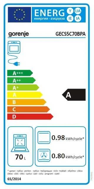 Elektrinė viryklė Gorenje GECS5C70BPA
