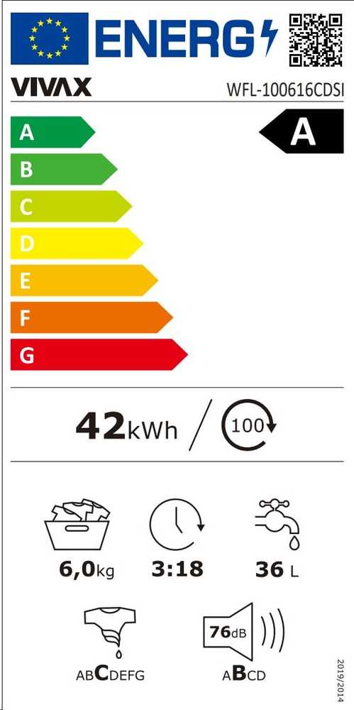 Skalbimo mašina Vivax WFL-100616CDSI