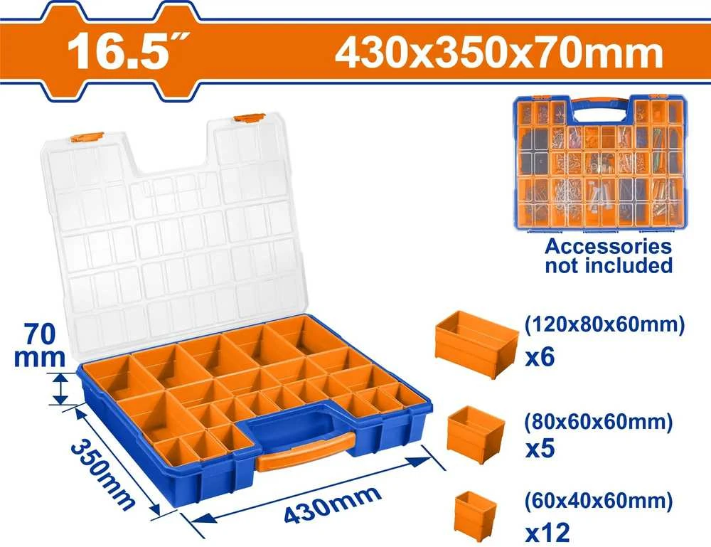 Wadfow plastikinis organizatorius 430x350x70mm 16,5"