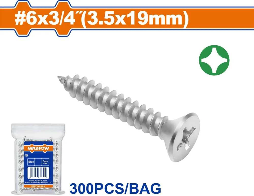 Wadfow savisriegiai varžtai ZH 3,5x19 mm, 300 vnt. rinkinys