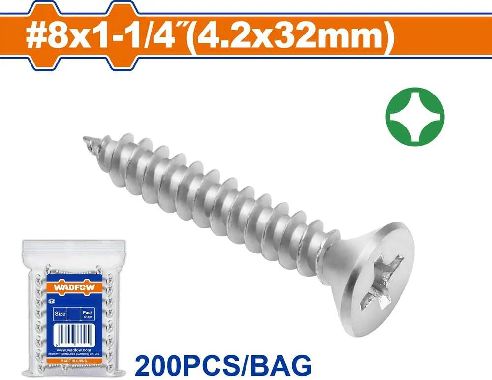Wadfow savisriegiai varžtai ZH 4,2x32 mm, 200 vnt. rinkinys