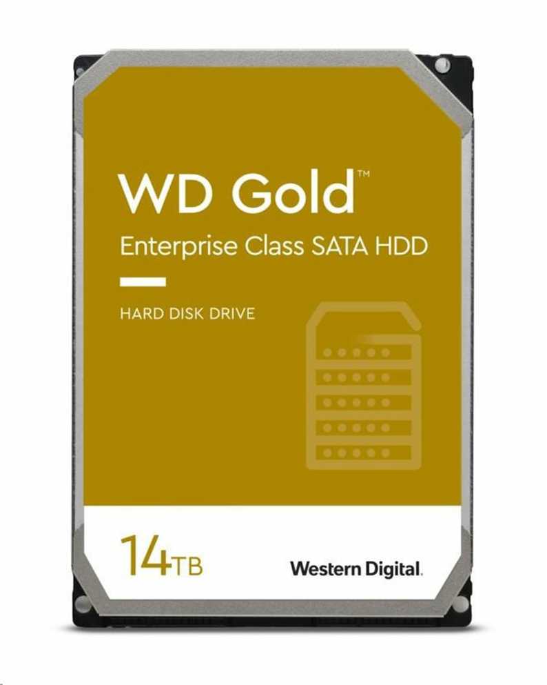 „SanDisk WD Gold 14TB SATA 6Gb/s 3,5 colio 512MB cache 7200rpm vidinis, atitinkantis RoHS reikalavimus, įmonės lygio kietasis diskas (Bulk)