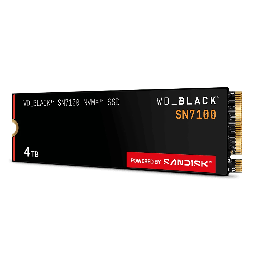 „Western Digital“ Juodas SN7100 4 TB M.2 PCI Express 4.0 NVMe 3D TLC NAND