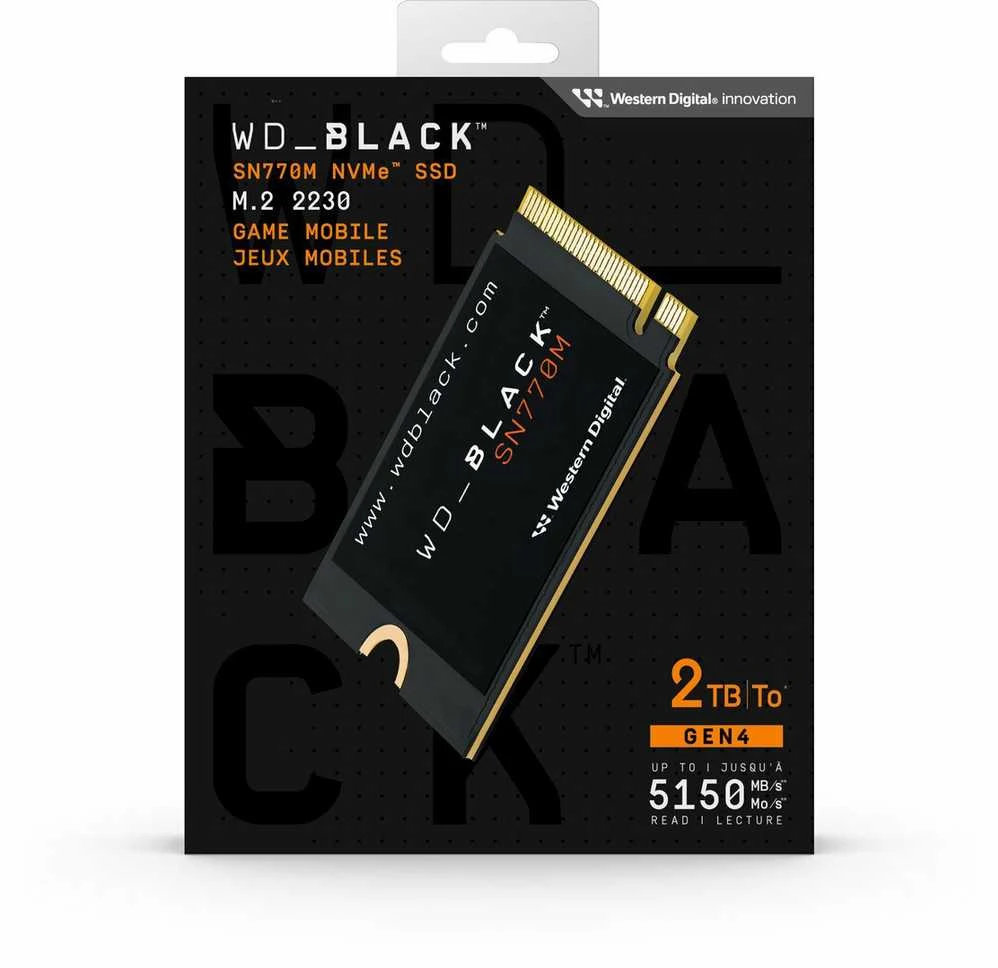 WD Juodas SN770M 1TB M.2 2230 NVMe SSD POWERED BY SANDISK