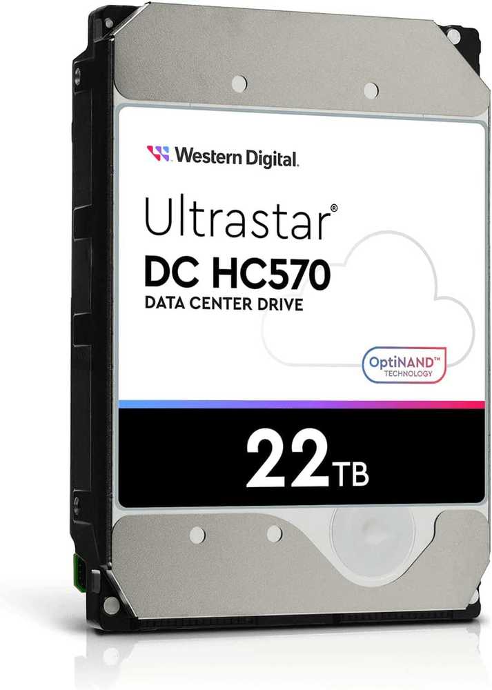 Kietasis diskas „Sandisk“ standžiųjų diskų serveris WD/HGST ULTRASTAR DC HC570 (3,5 colio, 22 TB, 512 MB, 7200 aps./min., SATA 6 Gb/s, 512E SE NP3), SKU: 0F48155