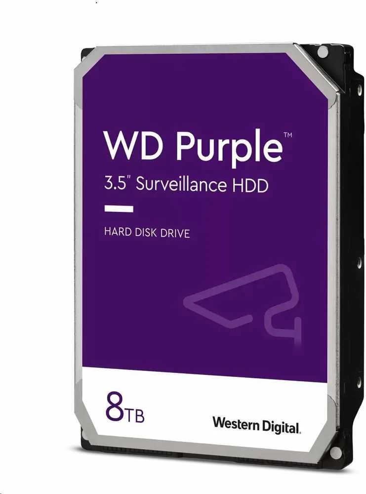 Kietasis diskas Western Digital HDD Video Surveillance WD Violetinė 8TB CMR, 3.5'', 256MB, 5640 RPM, SATA, TBW: 180