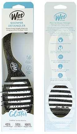 Wet Brush Wet Wet Shower Detangler - Glitter Juodas