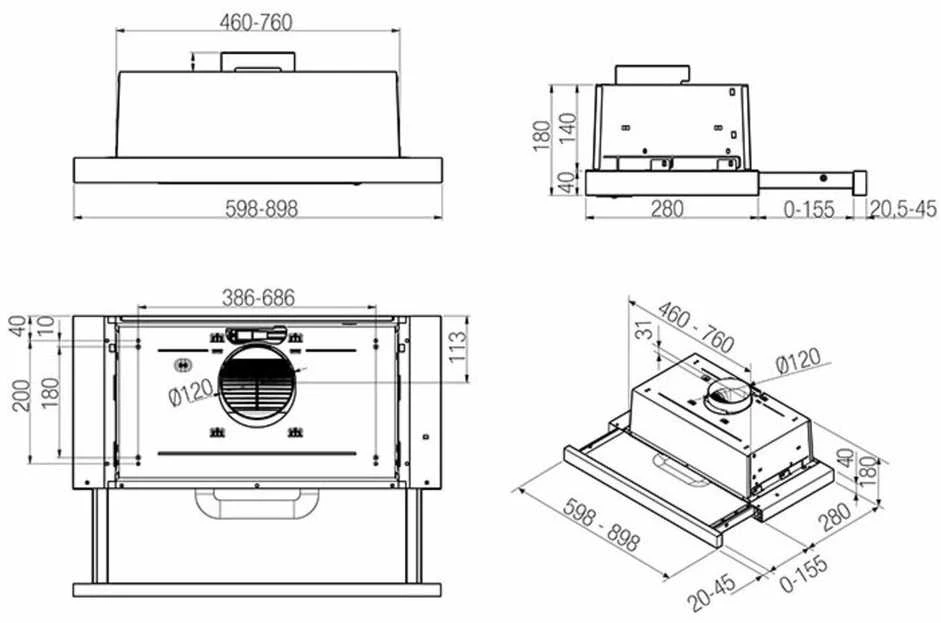 Gartraukis Whirlpool TELESKOPINIS GABUOTAS AKR 749/1 NB