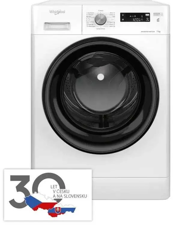 Priekinio Pakrovimo Skalbimo Mašina - Whirlpool 7kg 1200 RPM, Balta
