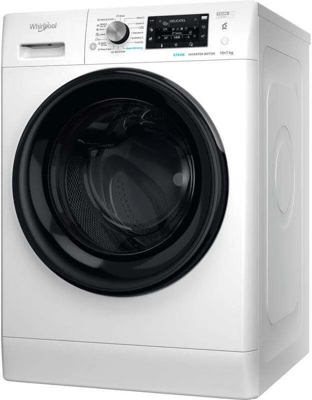 Skalbimo mašina Whirlpool laisvai pastatoma skalbyklė-džiovyklė WHIRLPOOL FFWDD 1076258 BV EU