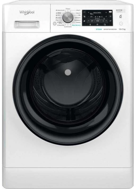 Skalbimo mašina Whirlpool laisvai pastatoma skalbyklė-džiovyklė WHIRLPOOL FFWDD 1076258 BV EU