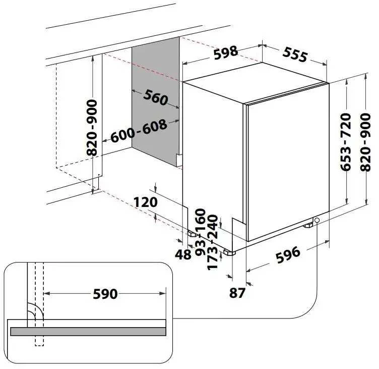 Indaplovė Whirlpool WIP4T233PFEGB