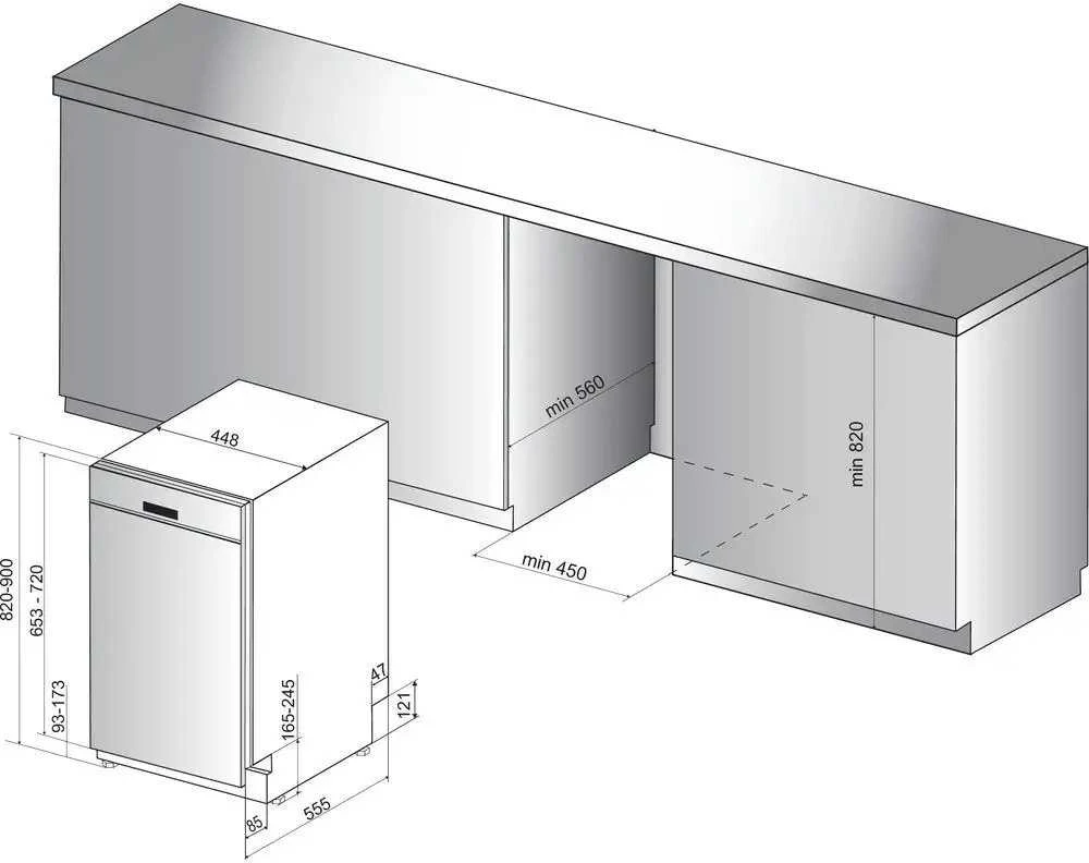 Indaplovė Whirlpool WSBO 3O34 PF X