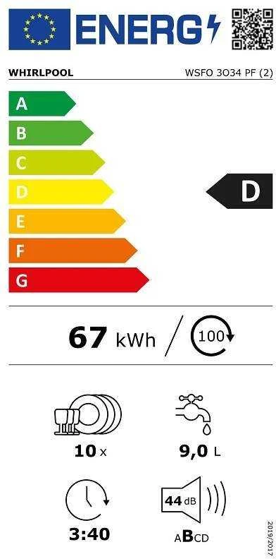 Indaplovė Whirlpool WSFO 3O34 PF