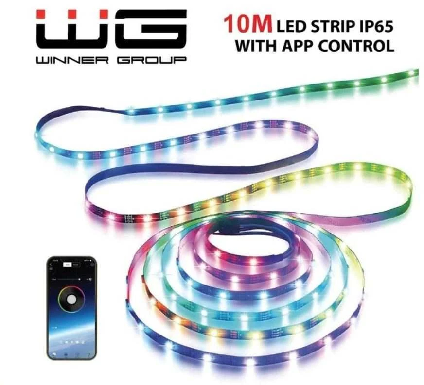 Winner Group WG - Išmanioji LED juosta WG11, 10 metrų, su programėle, IP 65, su maitinimo adapteriu