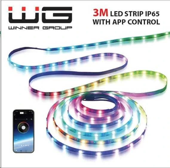 „Winner Group WG“ – išmanioji LED juosta WG18, 3 metrai, su programėle, IP 65, USB-A