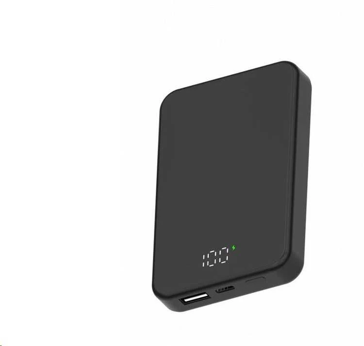 „Winner Group WG“ – išorinė baterija 10000 mAh, belaidė 15 W + PD 20 W + QC 3.0 22,5 W, juoda