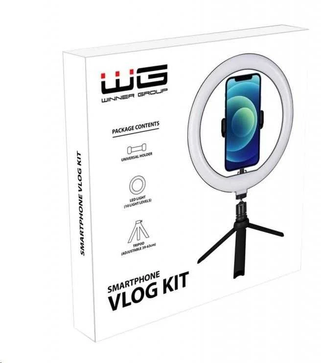 Winner Group WG – vaizdo tinklaraščių filmavimo rinkinio bazinis rinkinys, trikojis, telefono laikiklis, LED lemputė