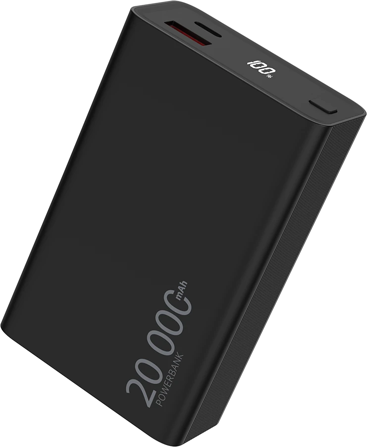 Winner Group WG - Išorinė baterija 20000 mAh, USB-C PD 20W + USB-A QC 22.5W, juoda