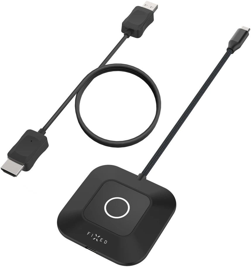 Fixed Fiksuota AV signalo perdavimo sistema Belaidis HDMI siųstuvas / siųstuvas Fiksuotas AirLink, 100W, PD 3.0, juodas