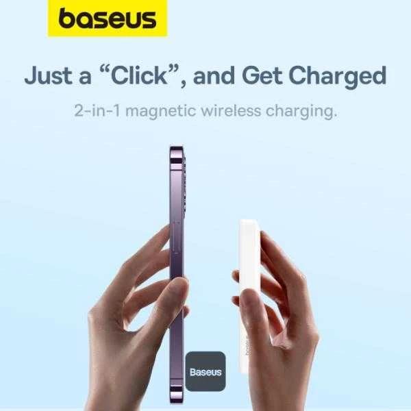 Baseus Magnetic Mini 6000mAh 20W MagSafe Powerbank (balta)