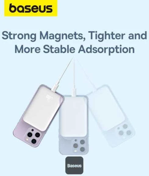 Baseus Magnetic Mini 6000mAh 20W MagSafe Powerbank (balta)