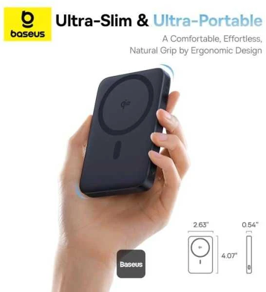 Baseus PicoGo Qi2 5000 mAh 20W juoda