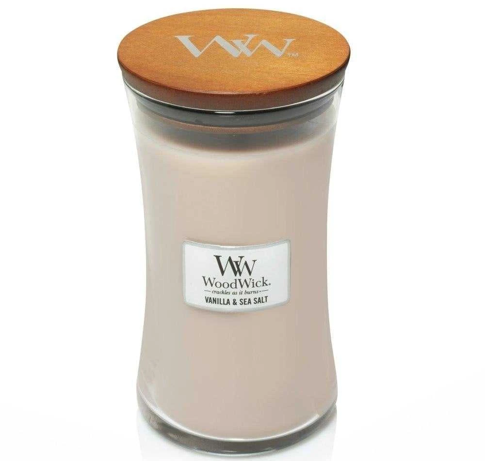 WoodWick Aromatinė žvakė (Vanilla & Sea Salt), 609,5 g