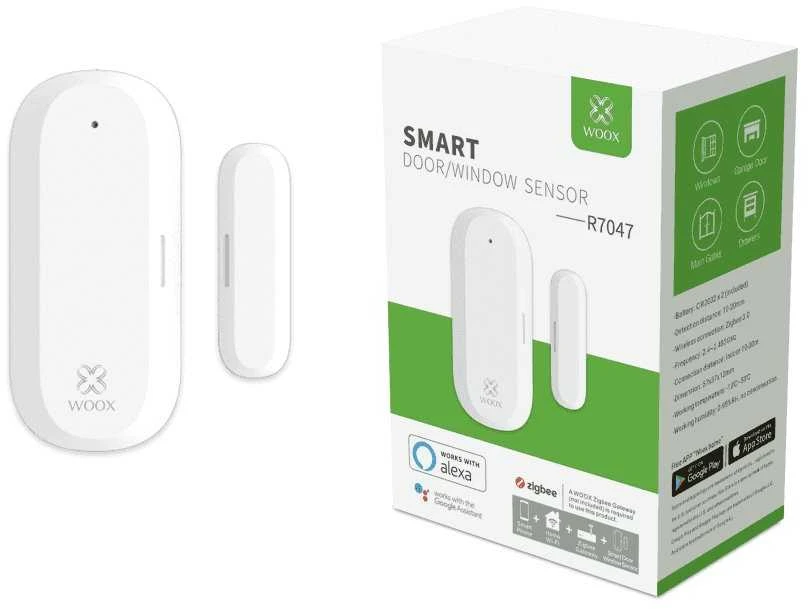 Išmanusis ZigBee TUYA bevielis patalpos durų - langų magnetinis kontaktas, WOOX
