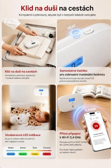 X-Sense XC0C-iR Wi-Fi carbon monoxide detector