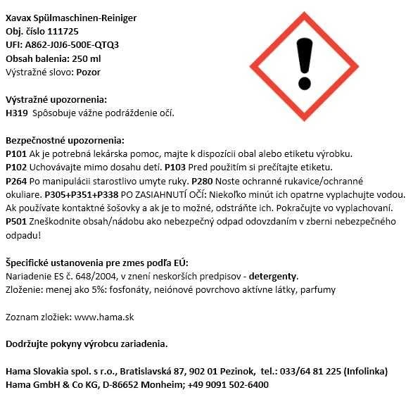 Xavax indaplovė gaivaus kvapo valiklis, 250 ml