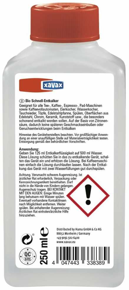 Hama Xavax quick descaler, 250 ml (111734)