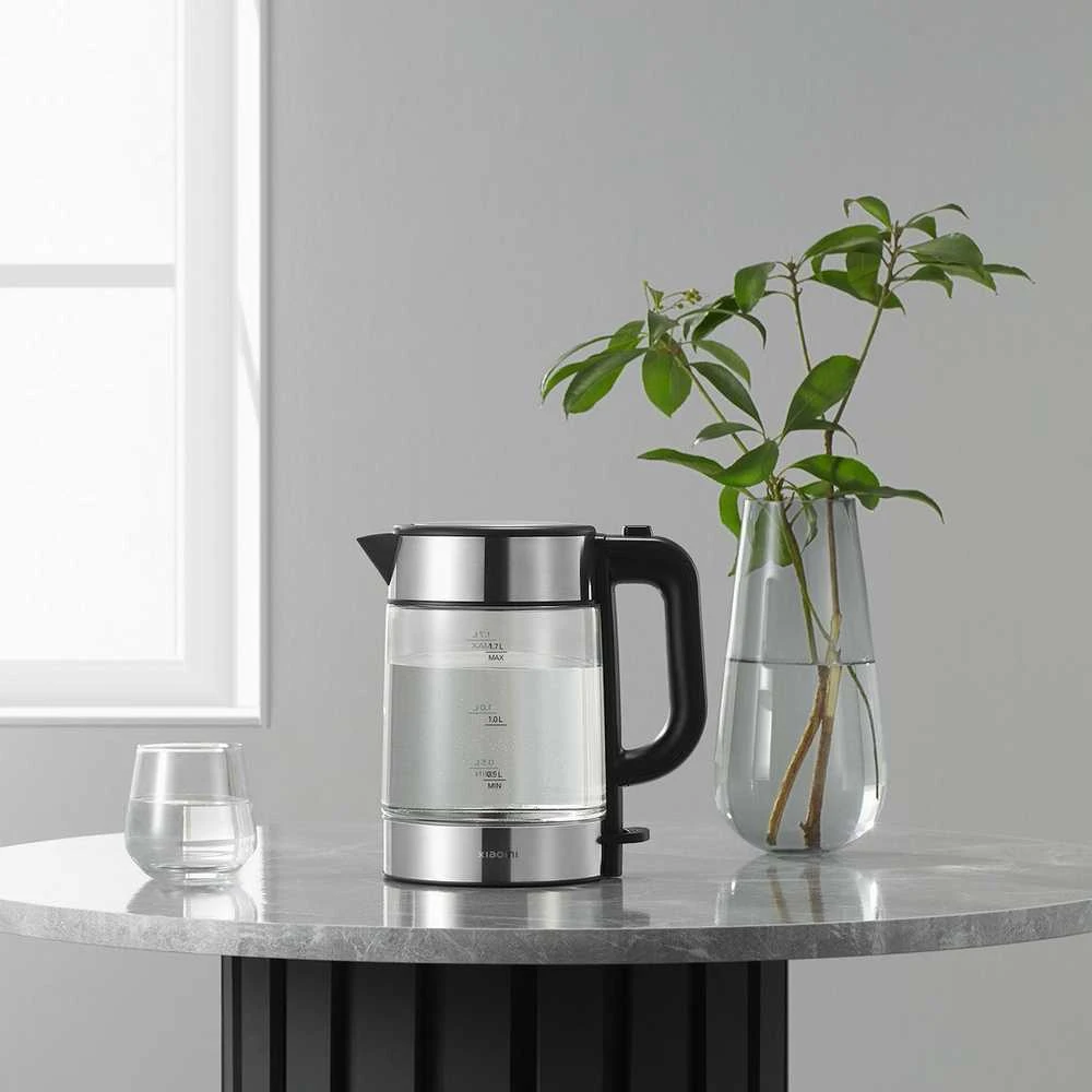 Xiaomi | Elektrinis stiklas Virdulys EU | Elektrinis | 2200 W | 1,7 l | Stiklas | 360° sukamasis pagrindas | Juodas/Nerūdijantis plienas