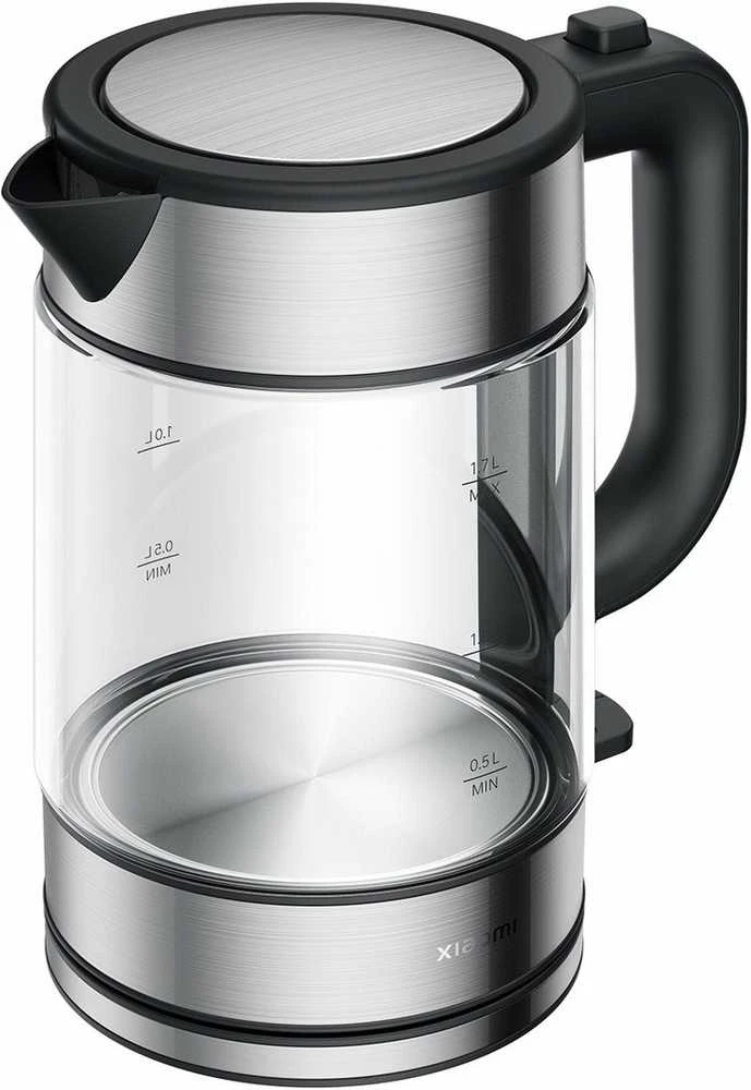 Xiaomi | Elektrinis stiklas Virdulys EU | Elektrinis | 2200 W | 1,7 l | Stiklas | 360° sukamasis pagrindas | Juodas/Nerūdijantis plienas