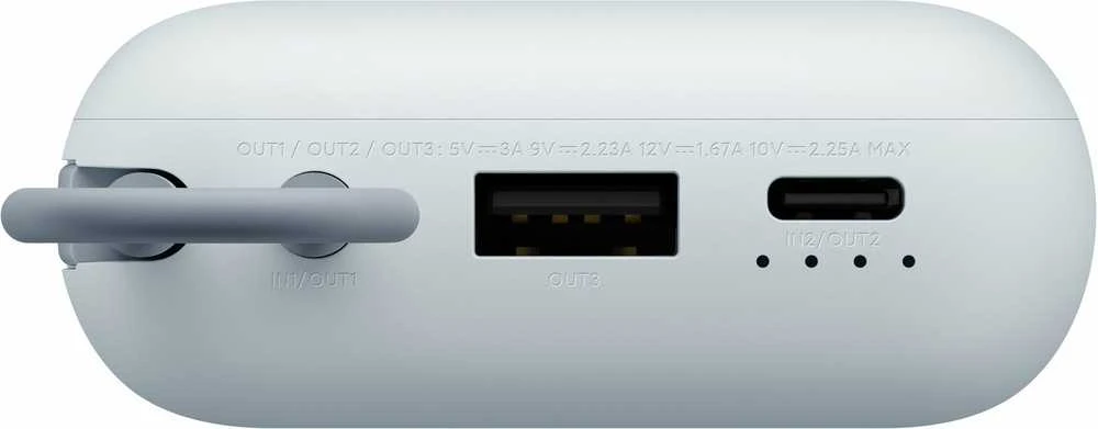 Išorinė baterija Xiaomi Power Bank 10000mAh (su integruotu kabeliu), mėlynos spalvos