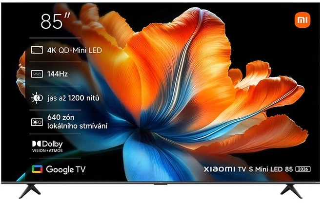 Televizorius Xiaomi | S Mini LED 2026 | 85 | Smart TV | Google TV | 4K UHD | Dark Pilkas