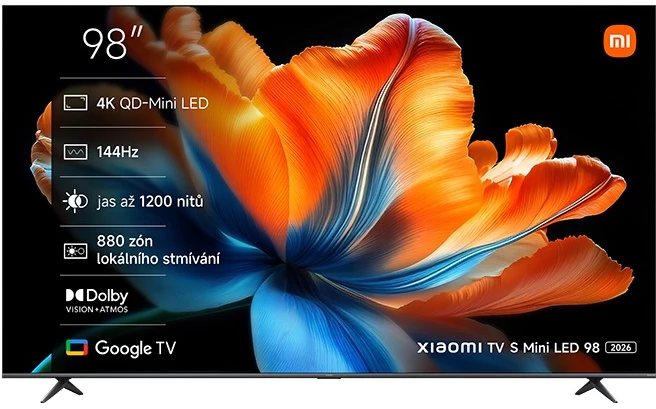 Televizorius Xiaomi | S Mini LED 2026 | 98 | Smart TV | Google TV | 4K UHD | Dark Pilkas