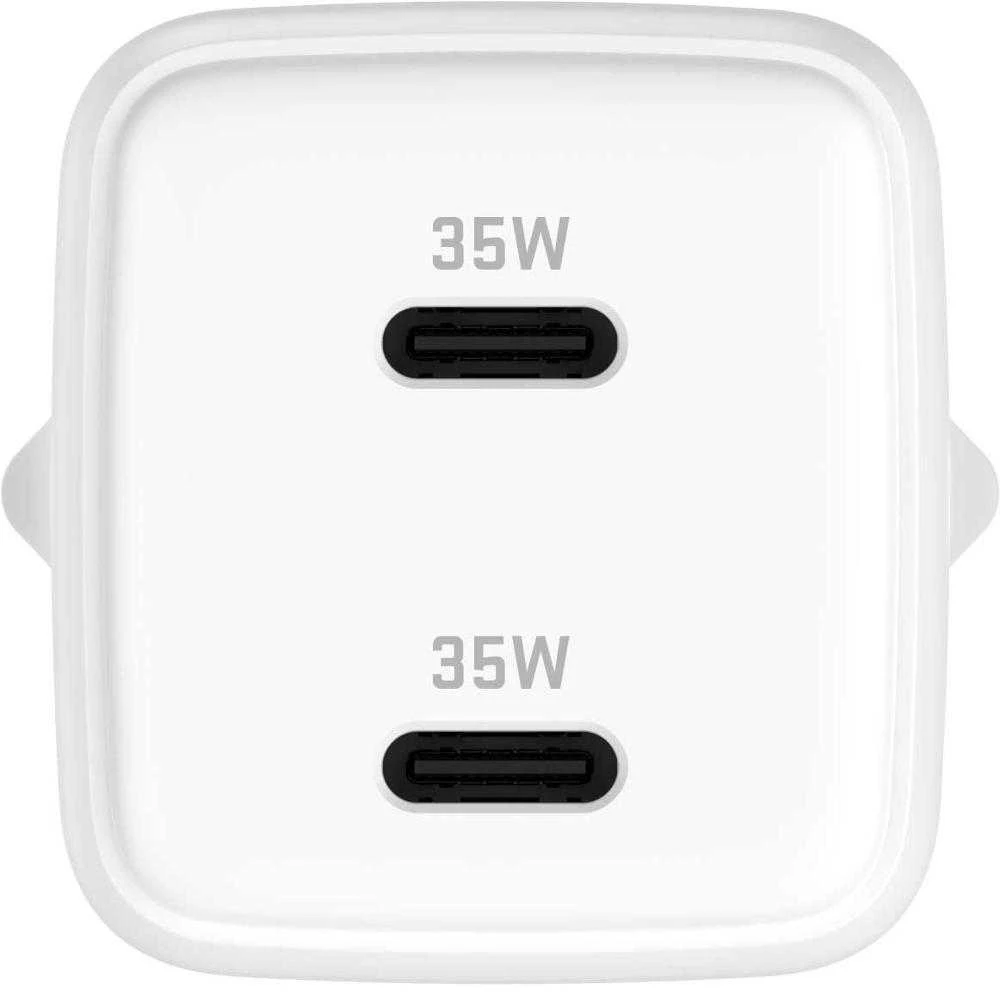 Yenkee Įkroviklis jungiama į tinklą USB C 2x18W 3A Power delivery 3.0 QC3.0 Balta