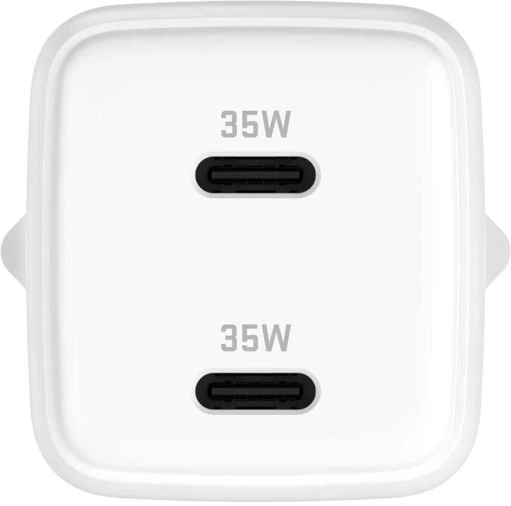 Yenkee Įkroviklis jungiama į tinklą USB C 2x18W 3A Power delivery 3.0 QC3.0 Balta