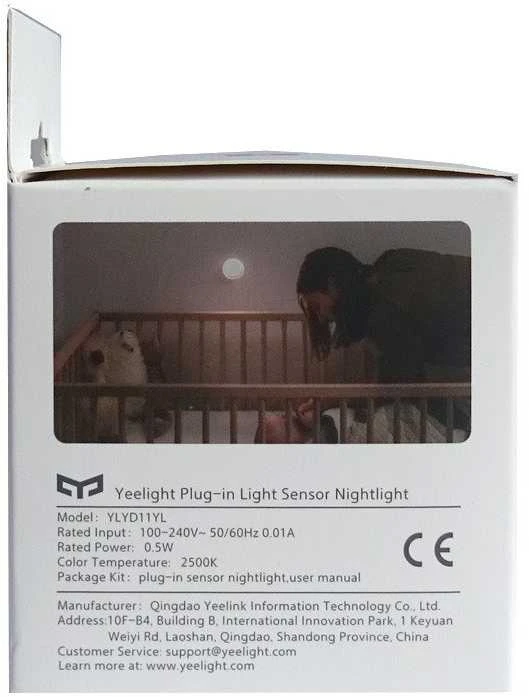 Naktinis šviestuvas Xiaomi Yeelight Plug-in Light Sensor Nightlight 0.5W, 2500K Mi Smart Home