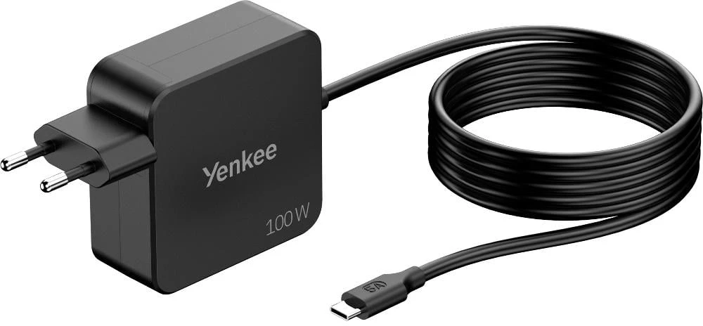 Yenkee Maitinimo šaltinis Įkroviklis 100w usb-c yau ntc100 pd 100w,kabelis 1.8m