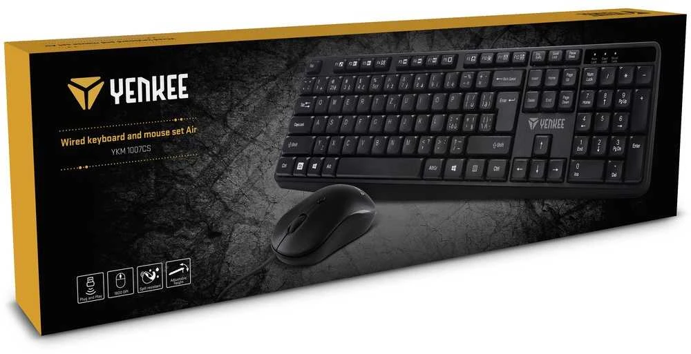 Klaviatūra YKM 1007CS su laidu USB Combo Air YENKEE