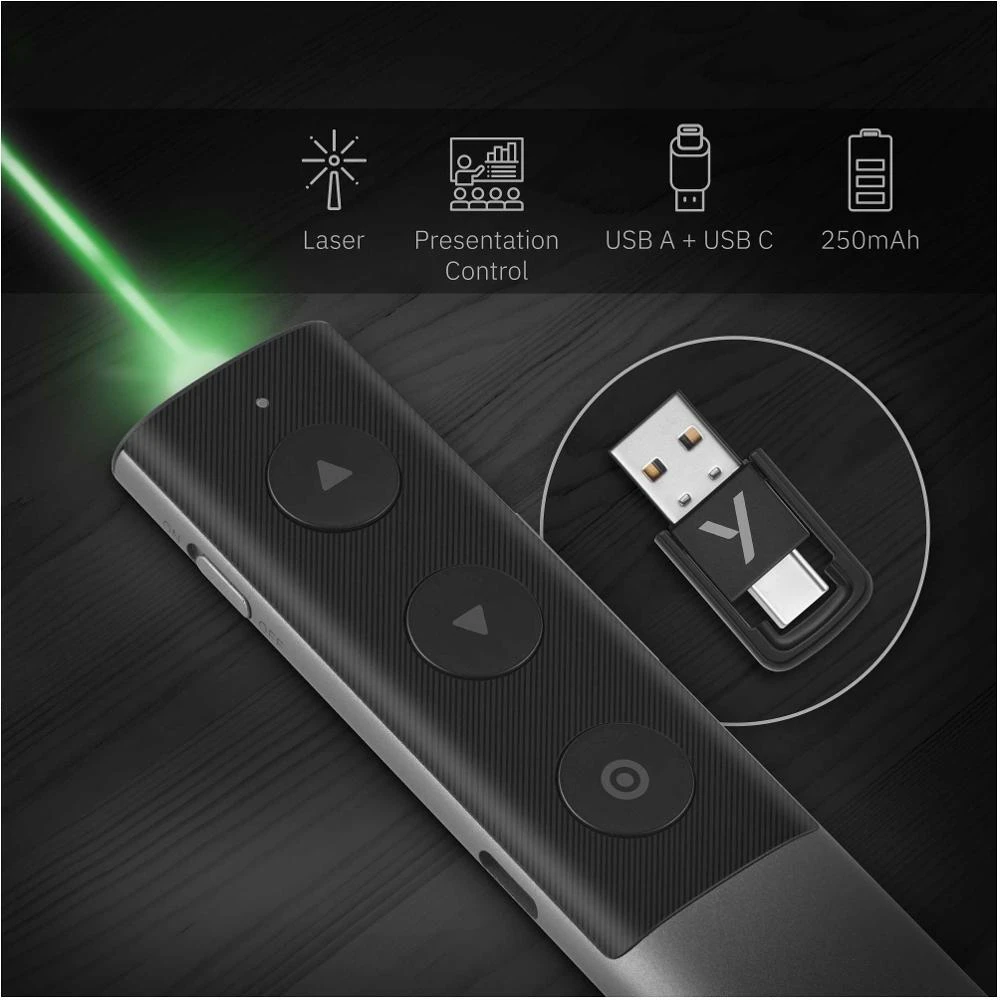 YLP 110BK Žalias laser prezenter YENKEE